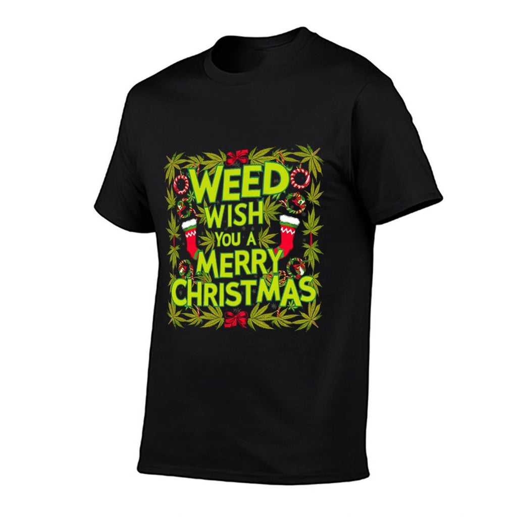 Ugly Christmas Weed Leaf 420 Cannabis Marijuana Stoner Gifts  Vintage-inspired T-Shirt