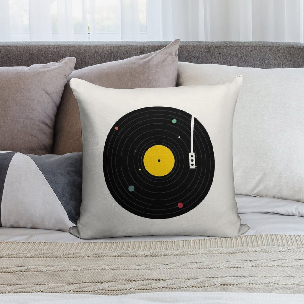 Music Everywhere Soft Shrink-Resistant Throw Pillow