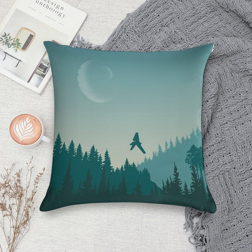 Endor Poster Soft Decorative Cover Throw Pillow