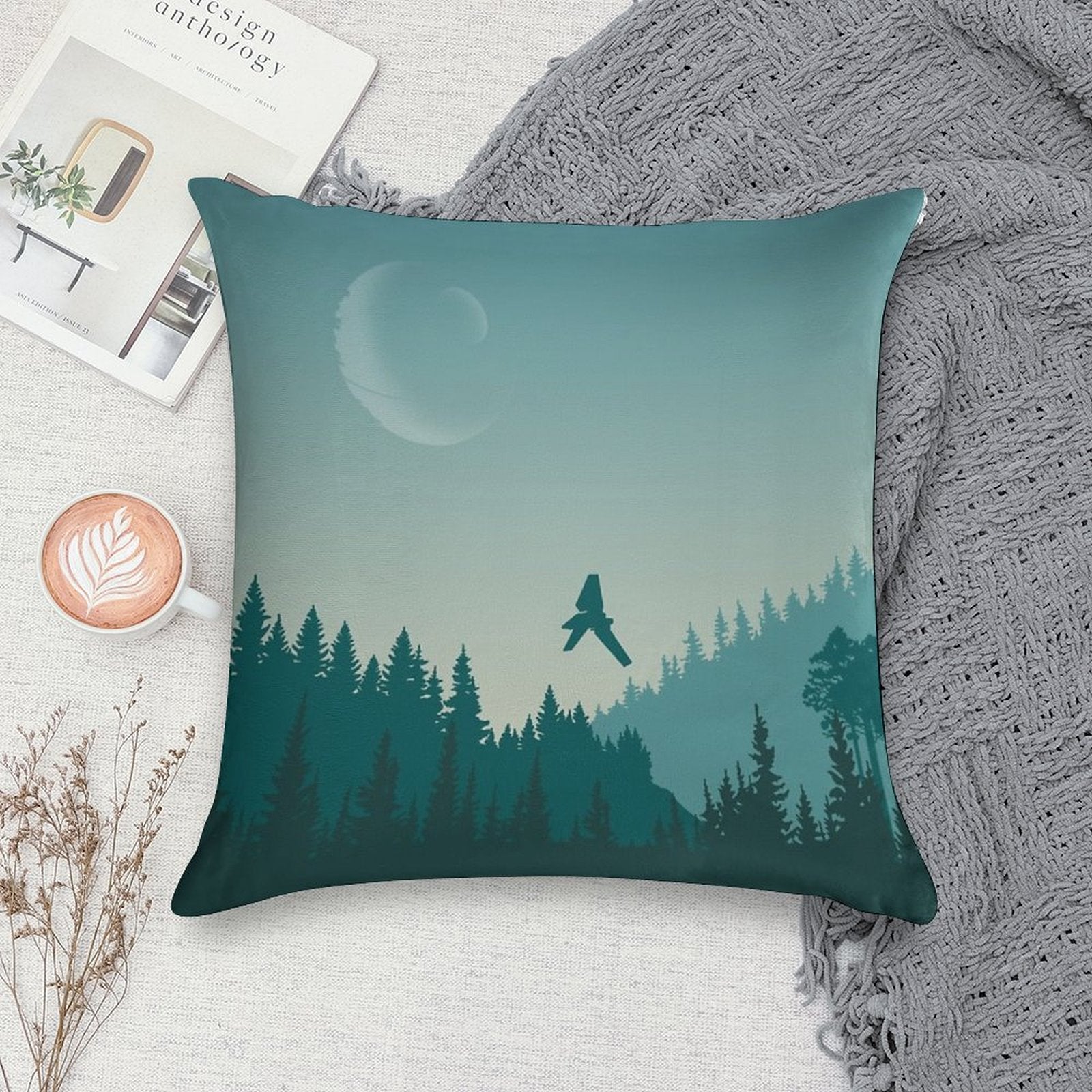 Endor Poster Soft Decorative Cover Throw Pillow
