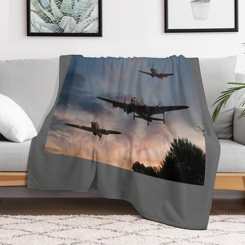 BBMF Low Pass at Sunset Multi-functional Throw Blanket