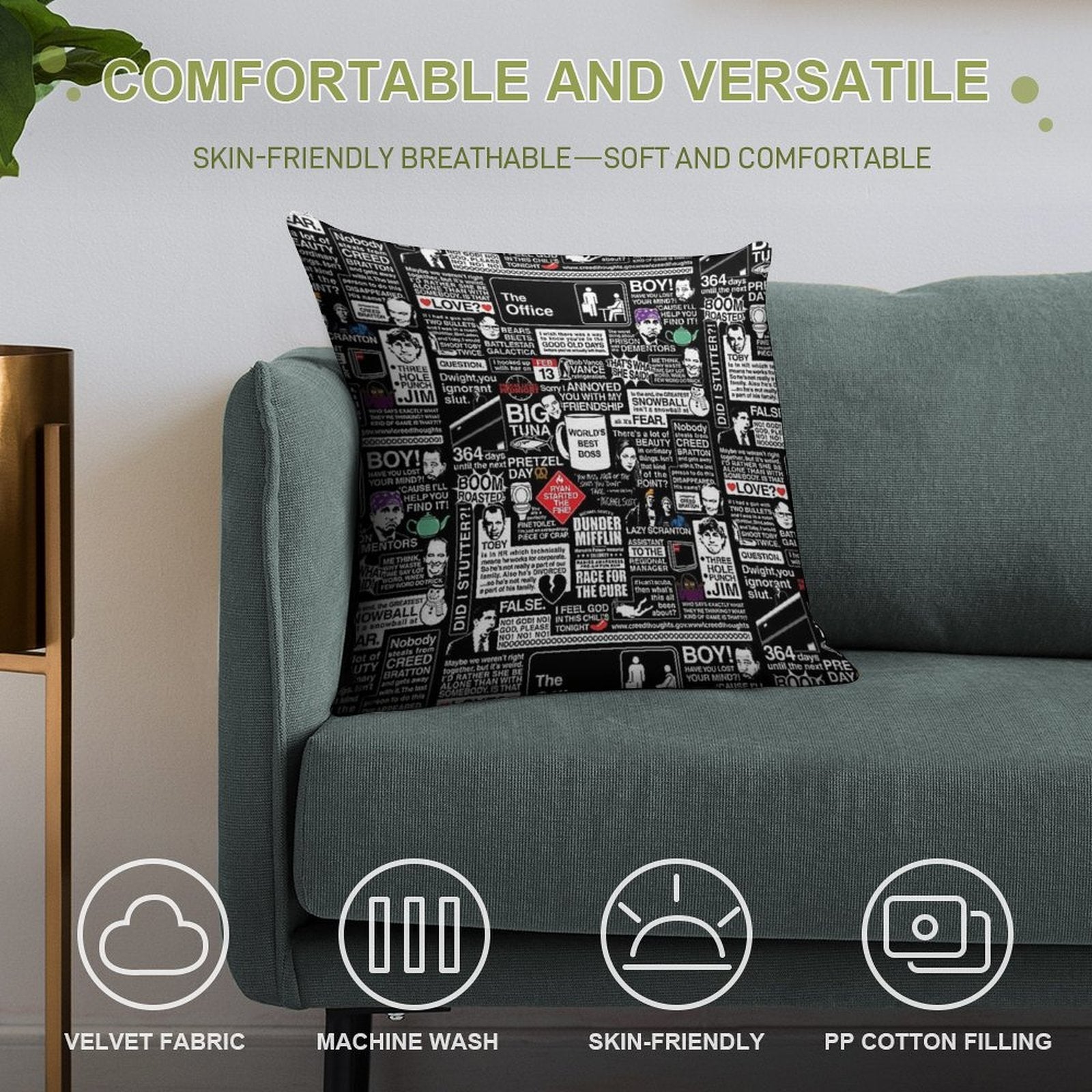 Wise Words From The Office - The Office Quotes Soft Bedroom Essential Throw Pillow