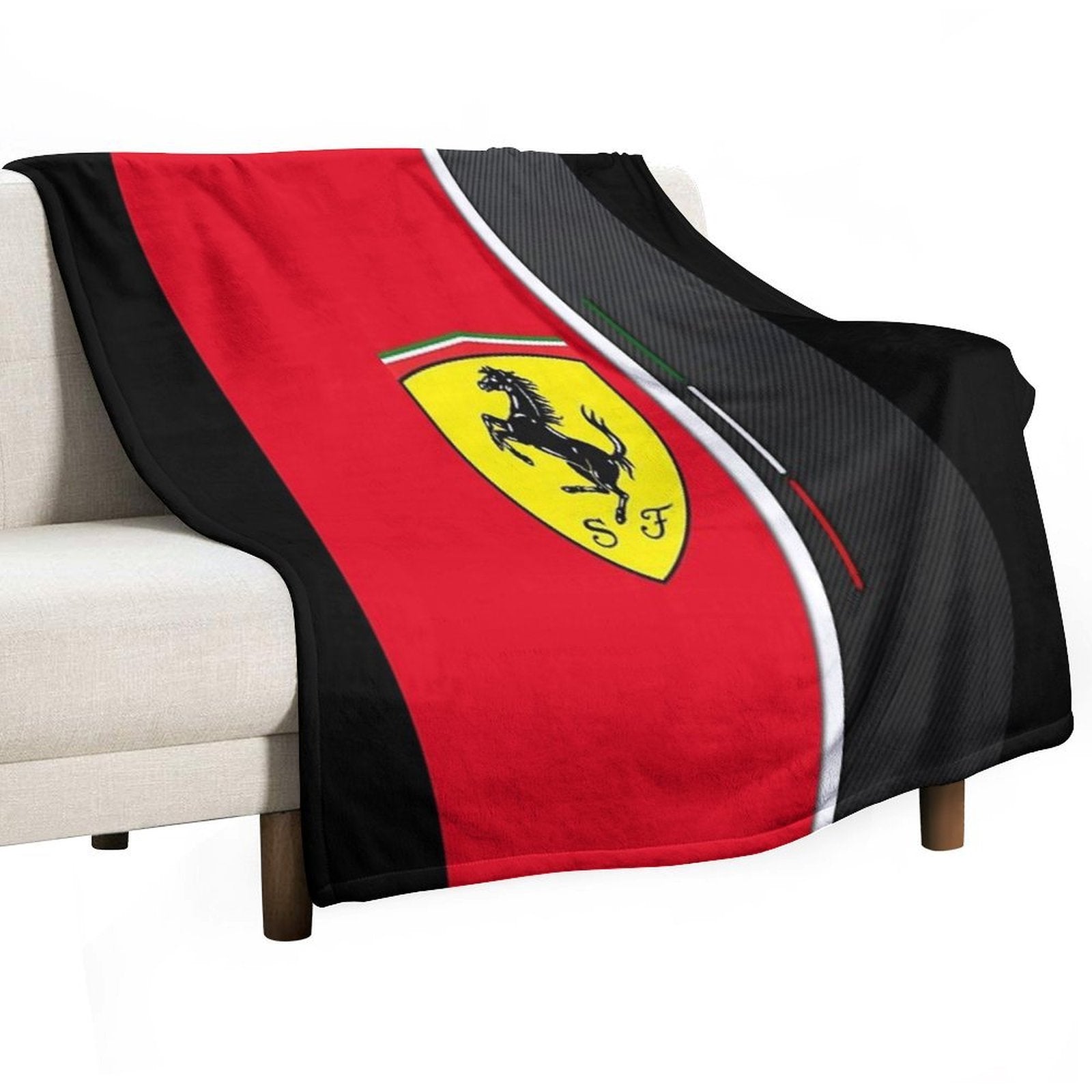 Best Logo SF Black And Red Plush Throw Blanket