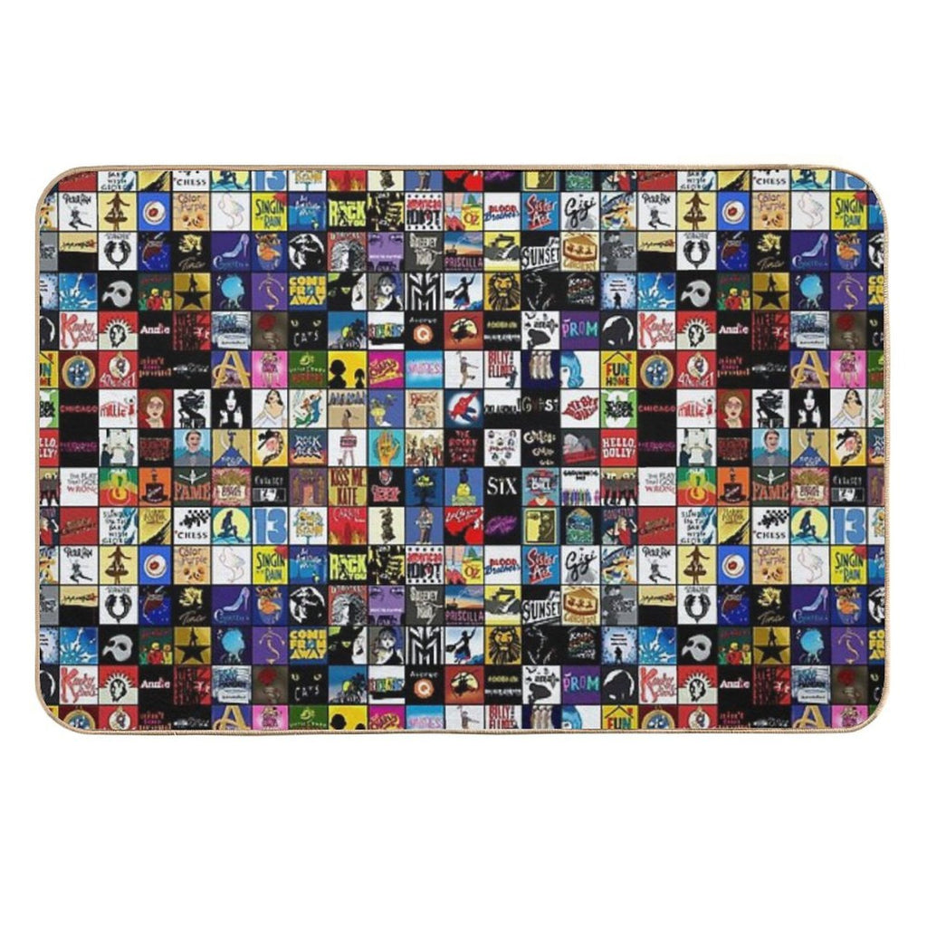 Broadway Musical Theatre Logos - Hand Drawn  High-Traffic Bath Mat
