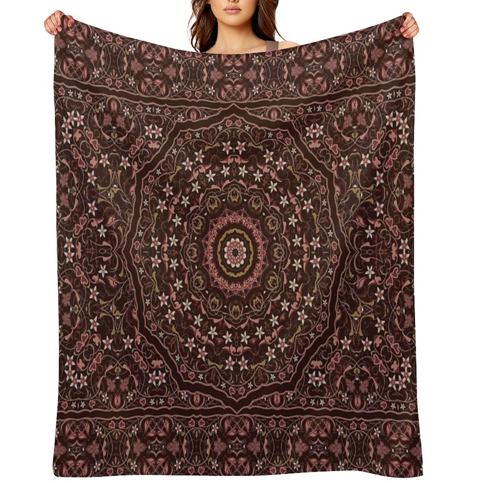 Vintage Arabic Pattern. Durable Throw Blanket
