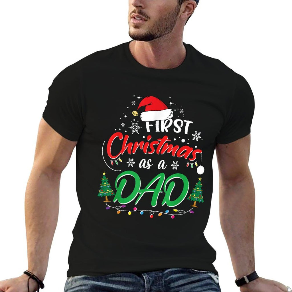 First Christmas As A Dad New Daddy 1st Christmas  Eco-friendly Material T-Shirt