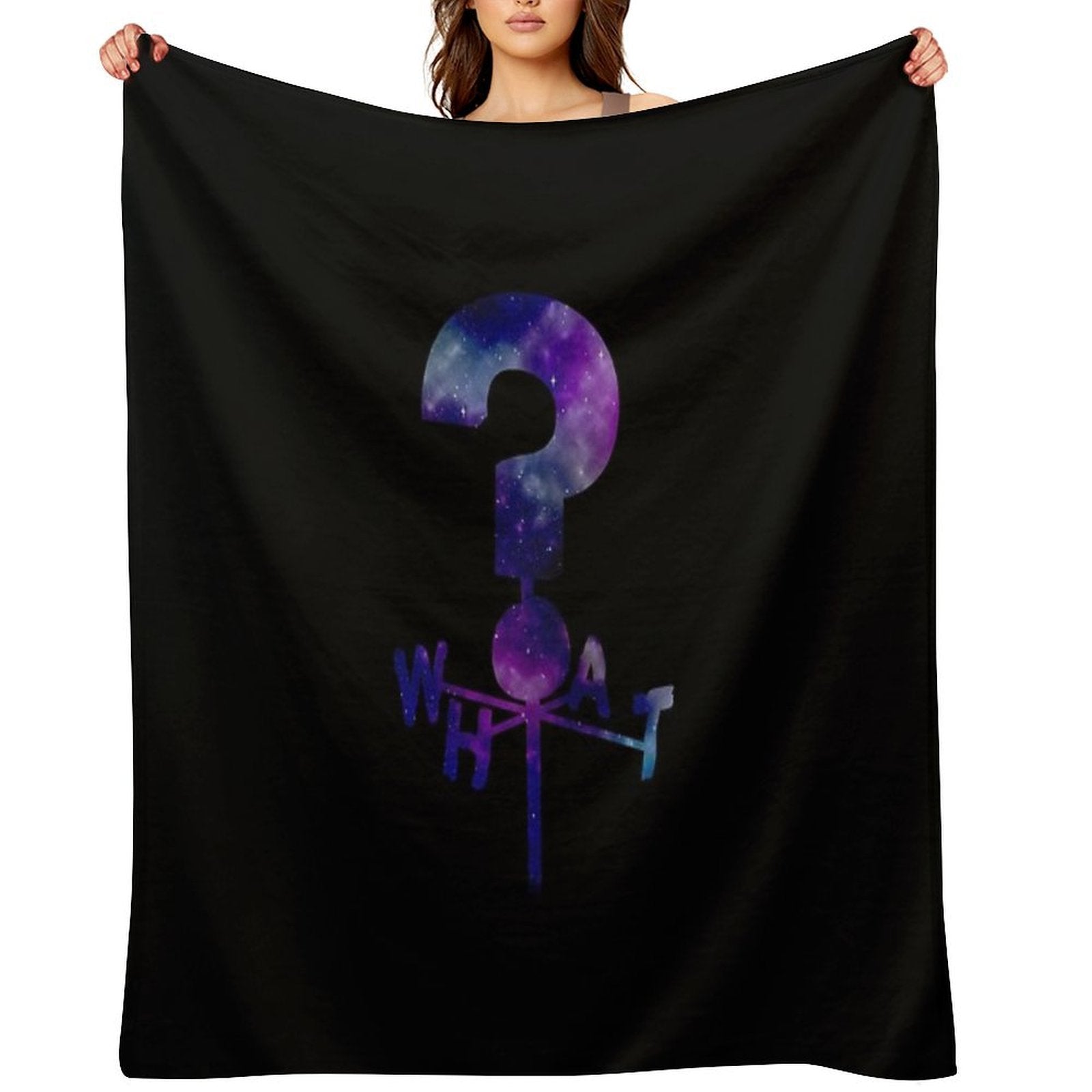 The Mystery Shack Question Mark Weathervane Sustainable Throw Blanket