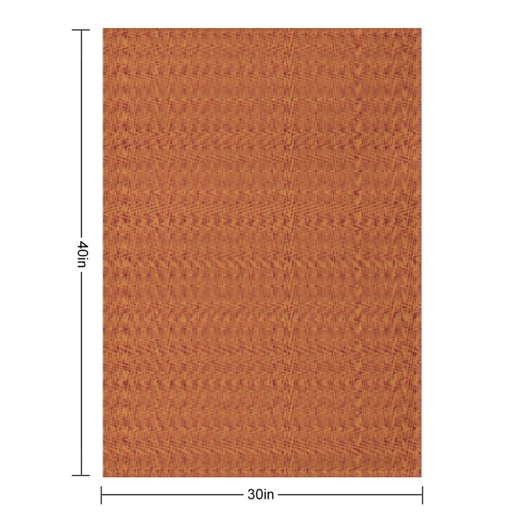 Orange Zig-zag Durable Throw Blanket