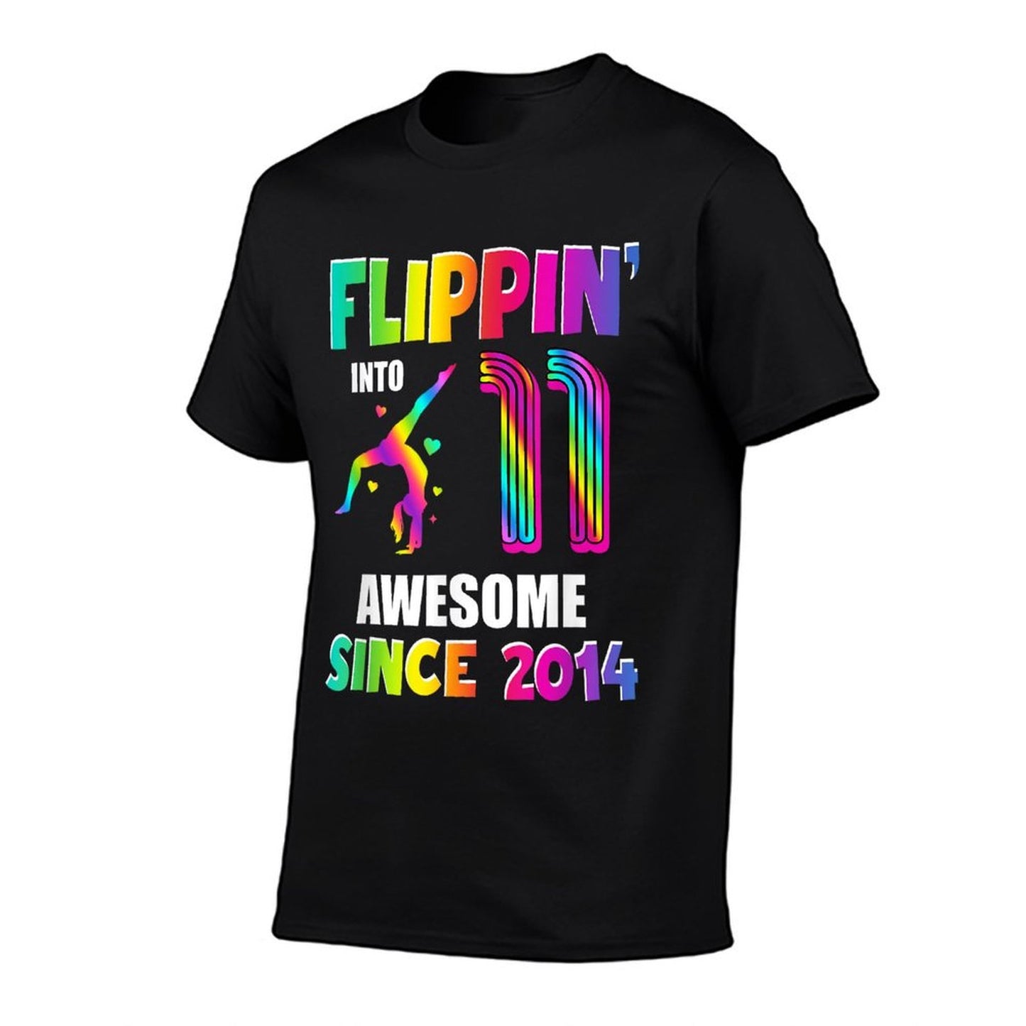 11th Birthday Gymnastics Girl 11 Year Old Gymnast Born 2014  Rolled Sleeves T-Shirt