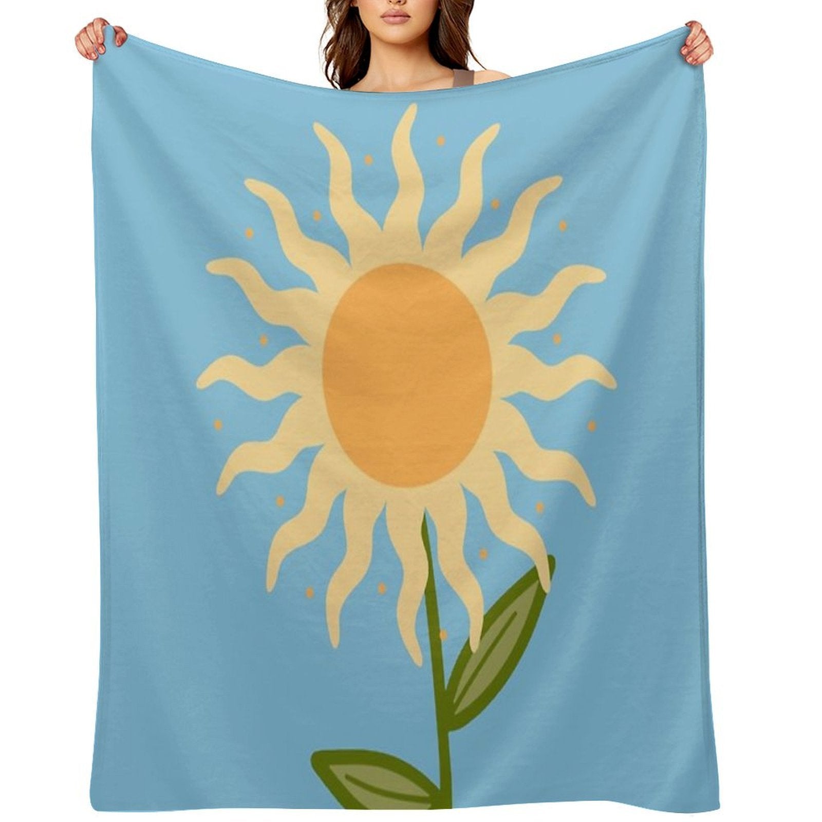 Sun Flower Lightweight Throw Blanket