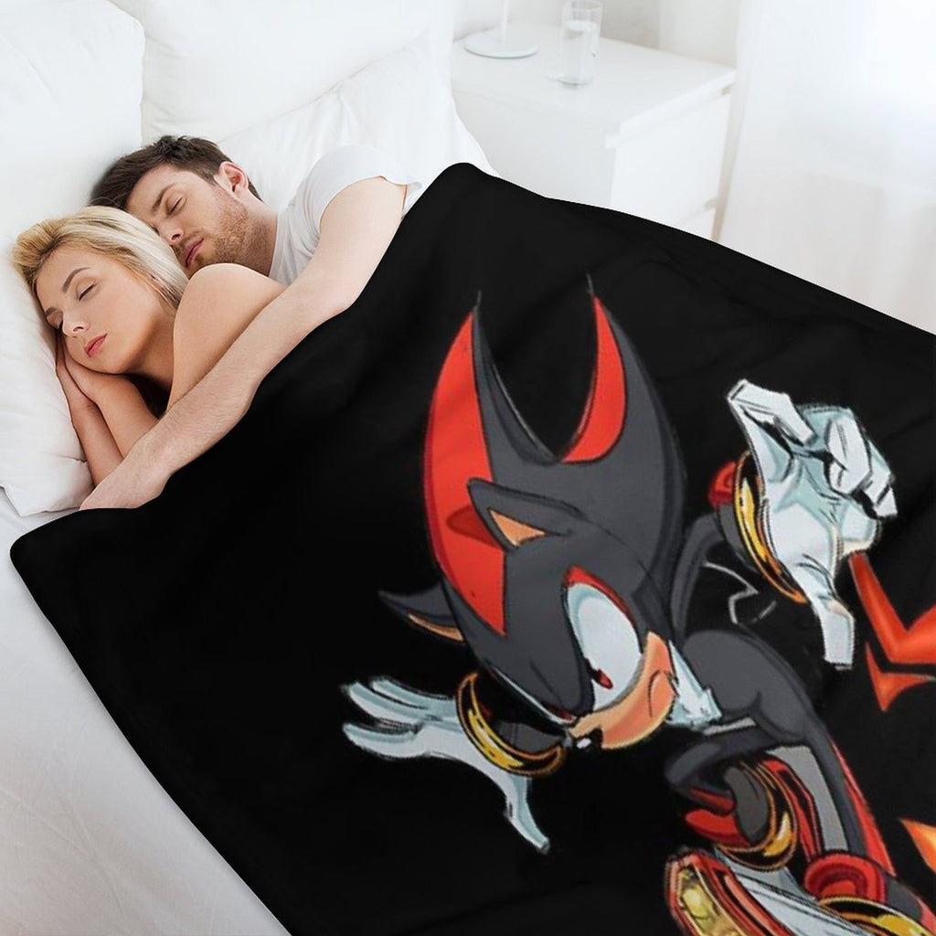 Shadow The Hedgehog Fire Velvety-soft Throw Blanket