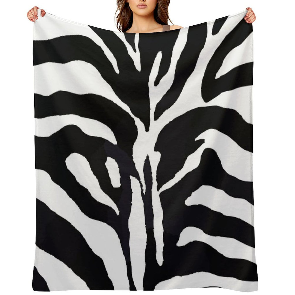 Zebra Print Travel-friendly Throw Blanket