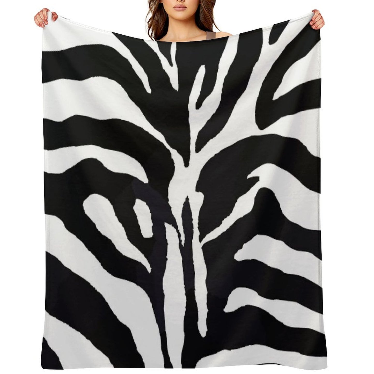 Zebra Print Travel-friendly Throw Blanket