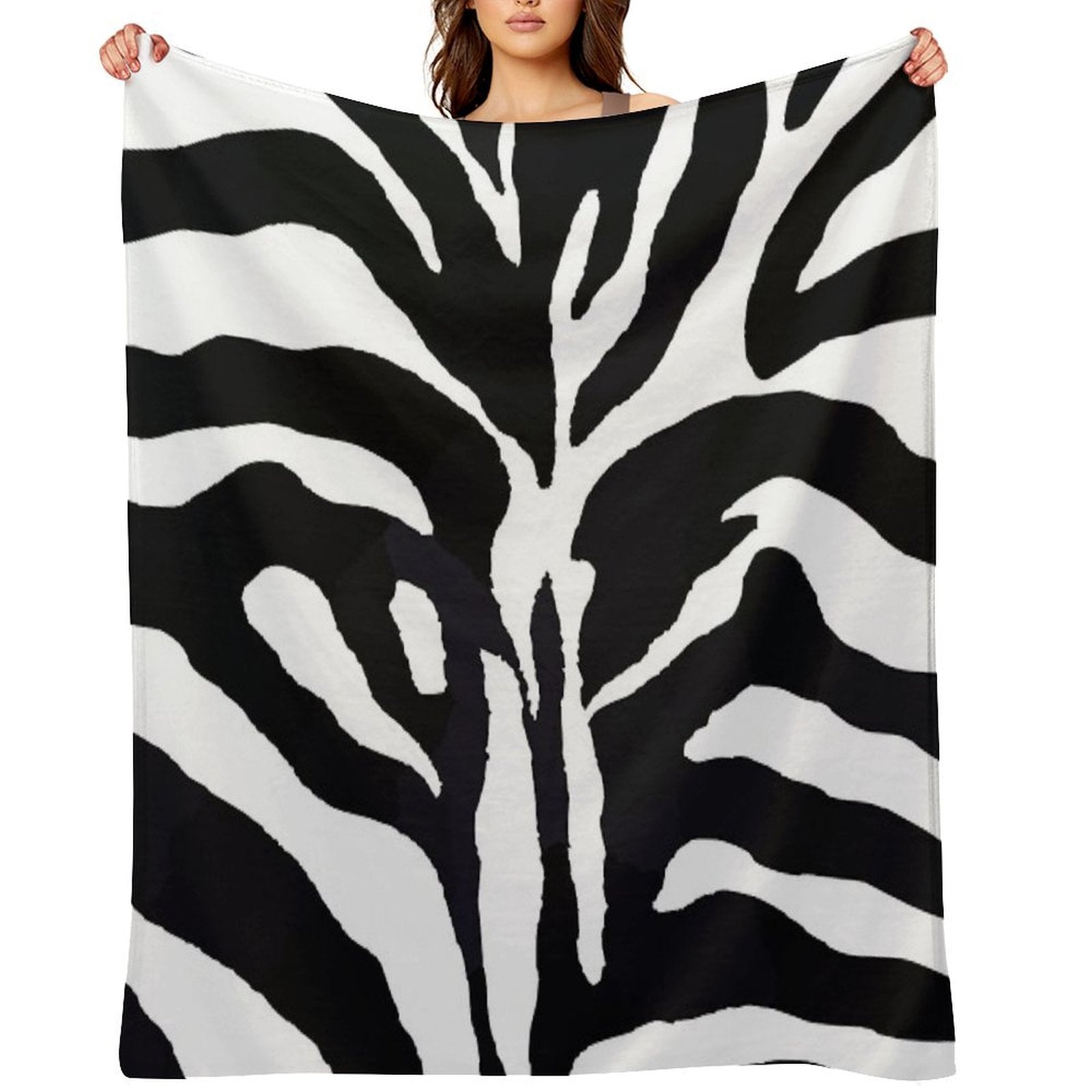 Zebra Print Travel-friendly Throw Blanket