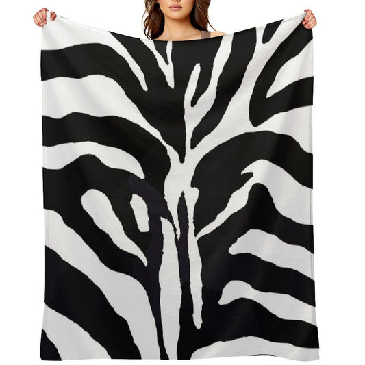 Zebra Print Travel-friendly Throw Blanket