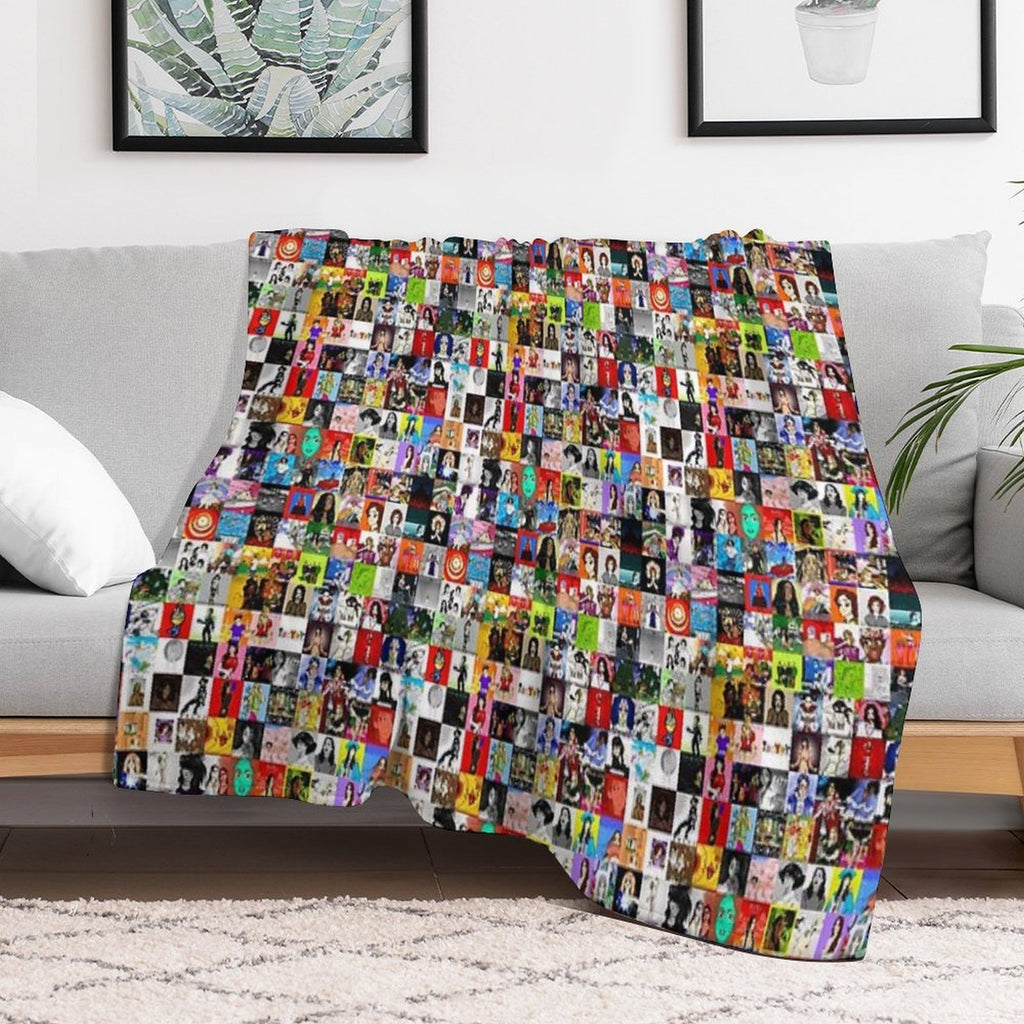Album Collage 3 Plush Throw Blanket