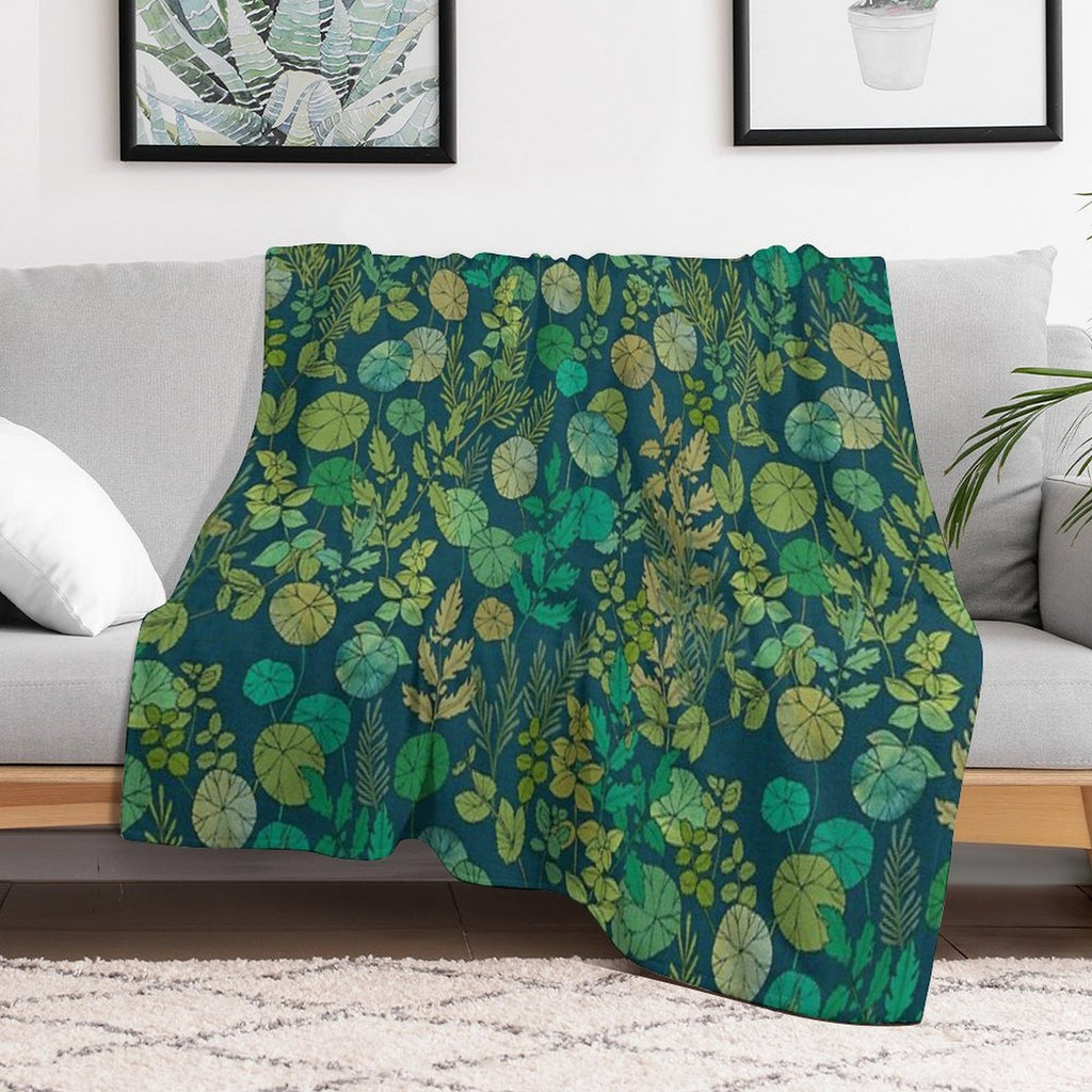 Growing A Garden Green Nature Lightweight Throw Blanket