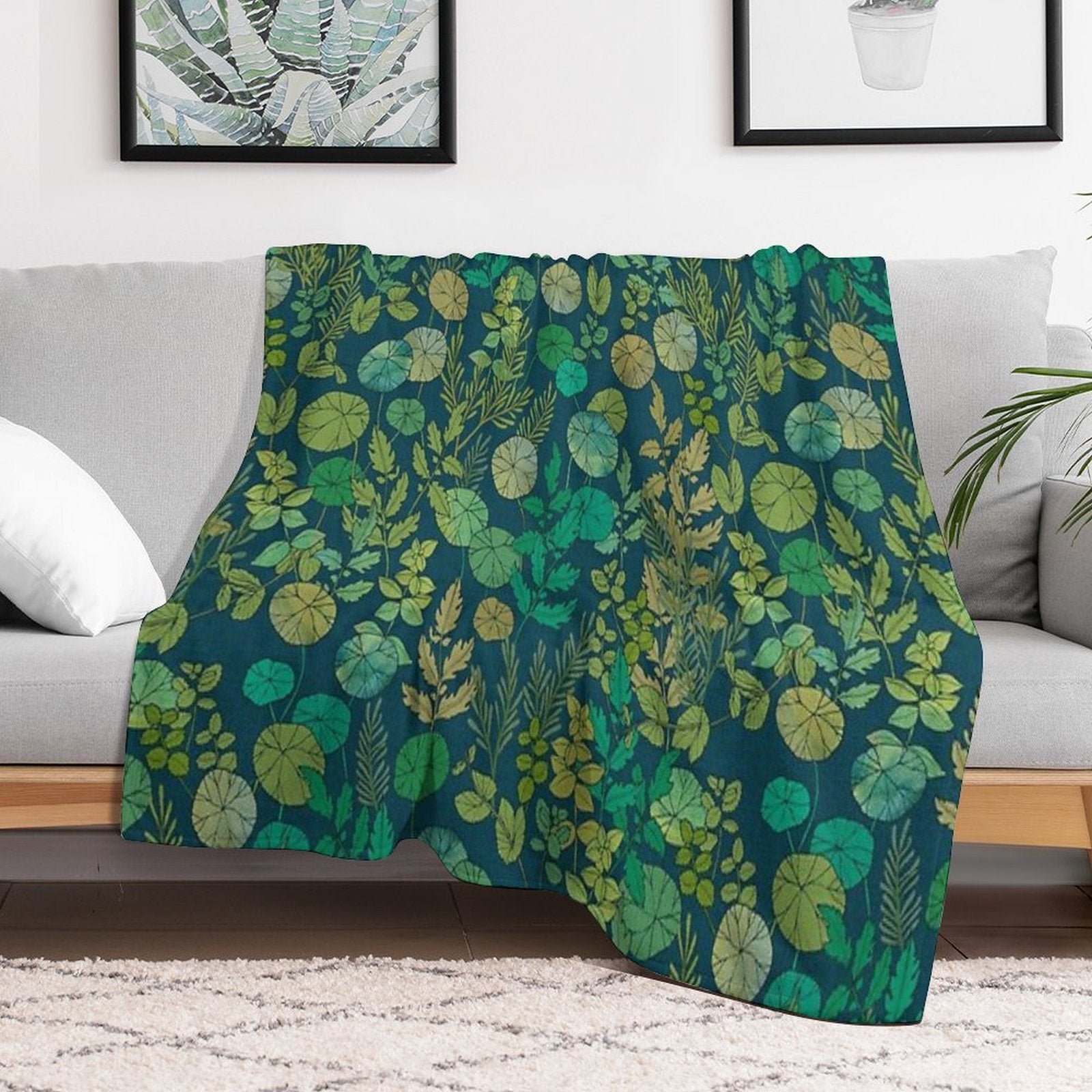 Growing A Garden Green Nature Lightweight Throw Blanket