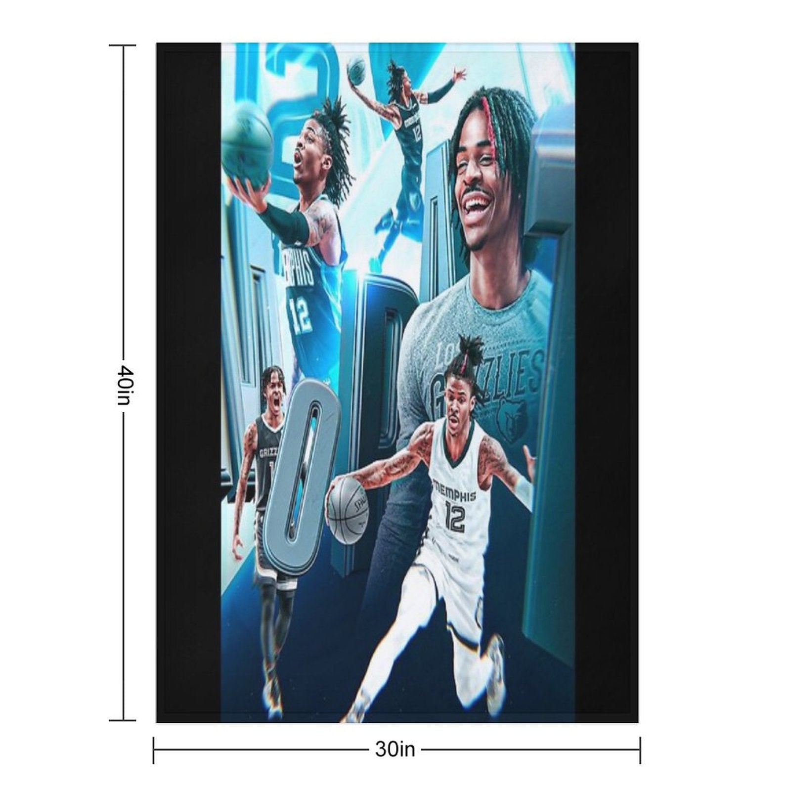 Ja Morant 12 Young Star Quick-dry Throw Blanket
