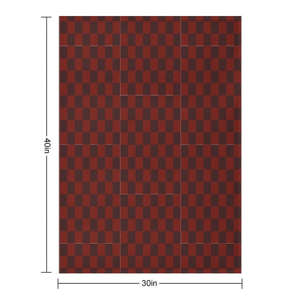 Ches Pattern Red Machine-washable Throw Blanket