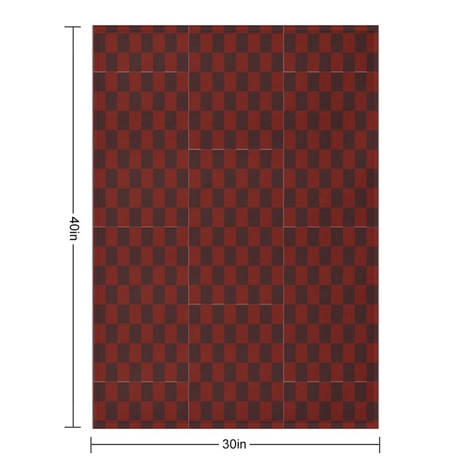 Ches Pattern Red Machine-washable Throw Blanket