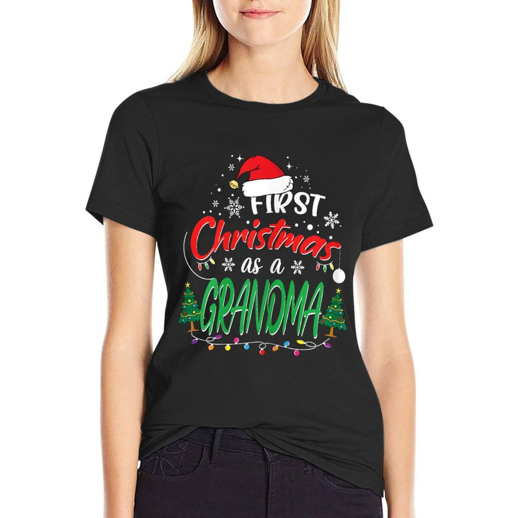 First Christmas As A Grandma New Grandmother 1st Christmas  Eco-friendly Material T-Shirt