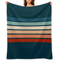 70s Vintage Retro Stripes Quick-dry Throw Blanket