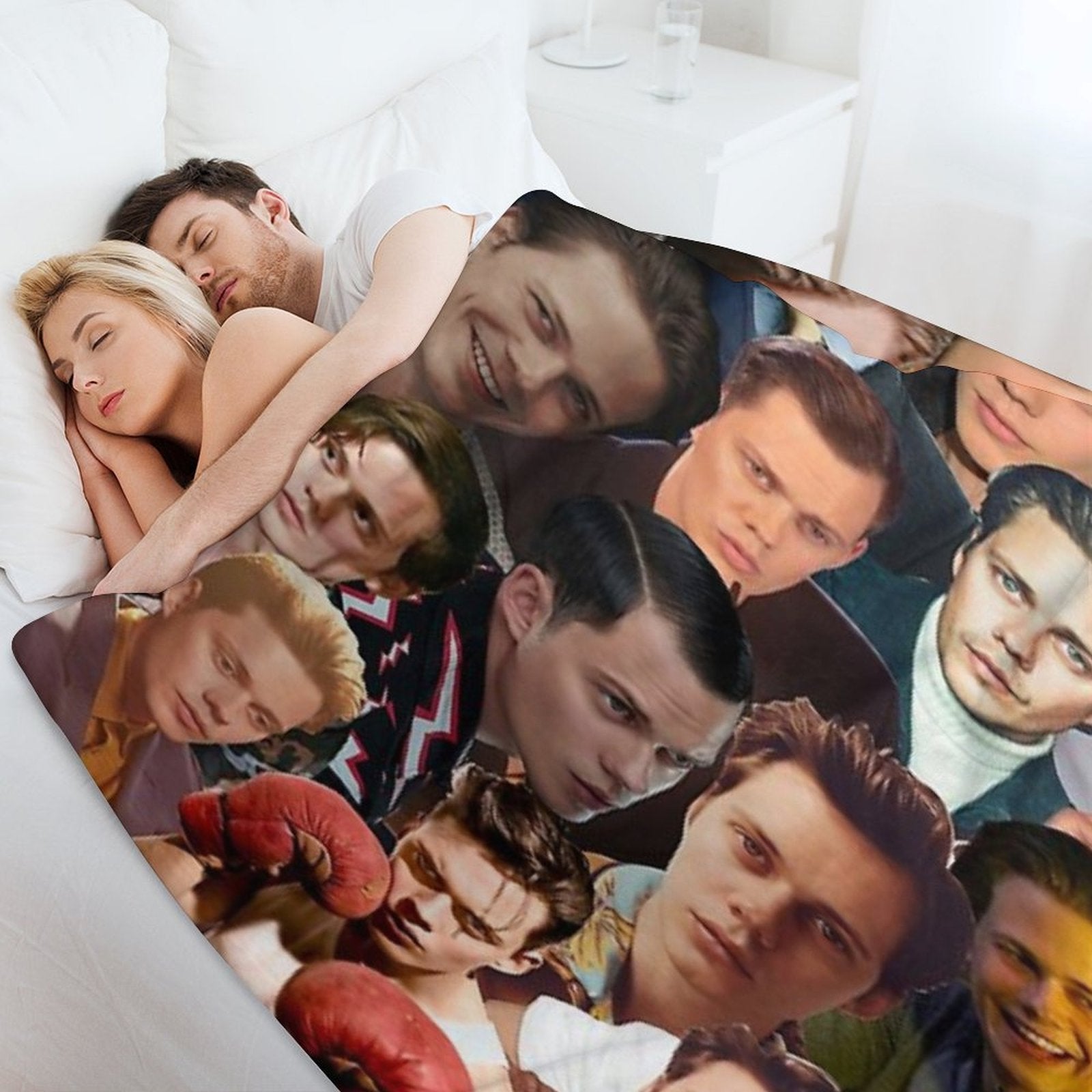 Bill Skarsgård Photo Collage Durable Throw Blanket