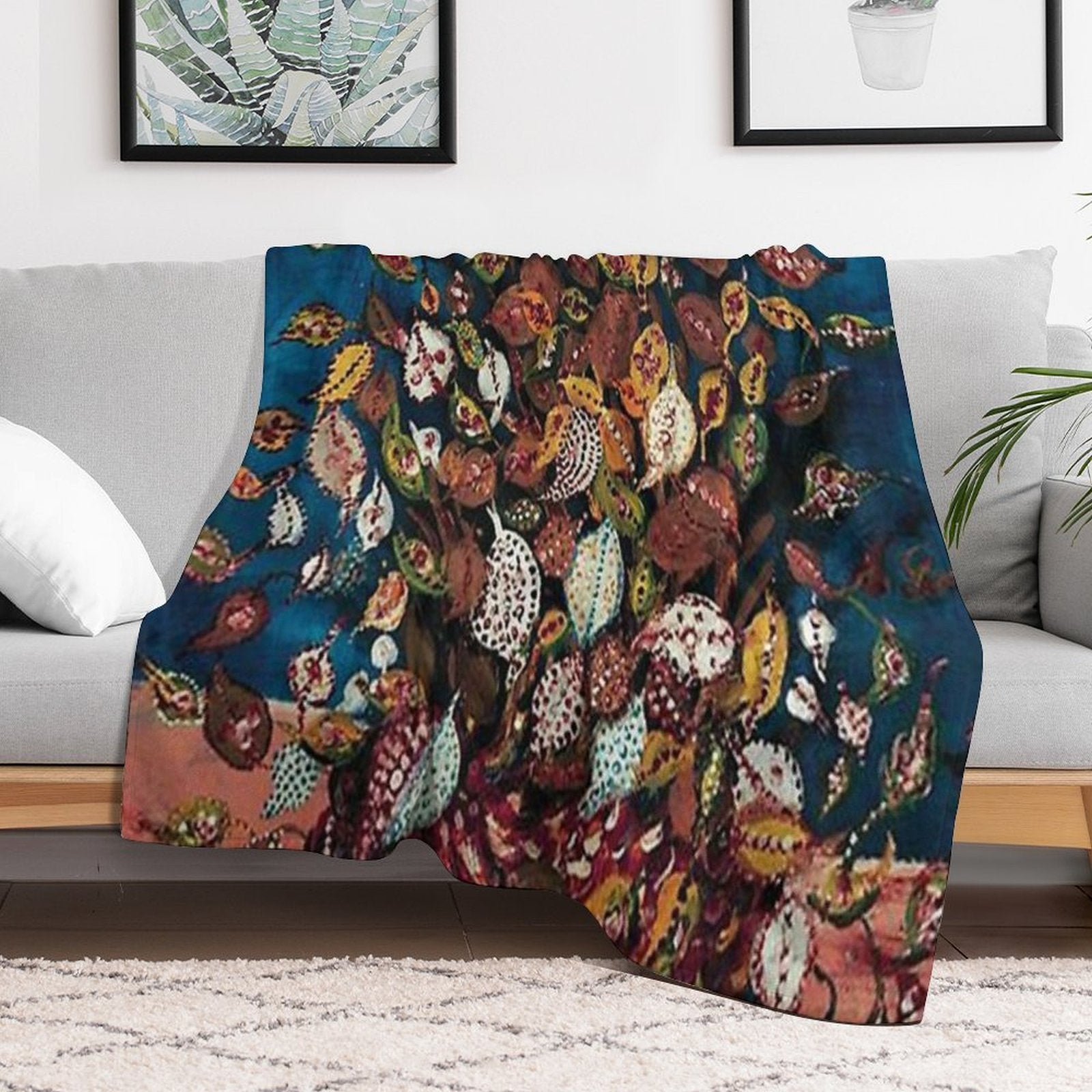 Le Bouquet De Feuilles - Seraphine Louis - Favourite Artists Collection Quick-dry Throw Blanket