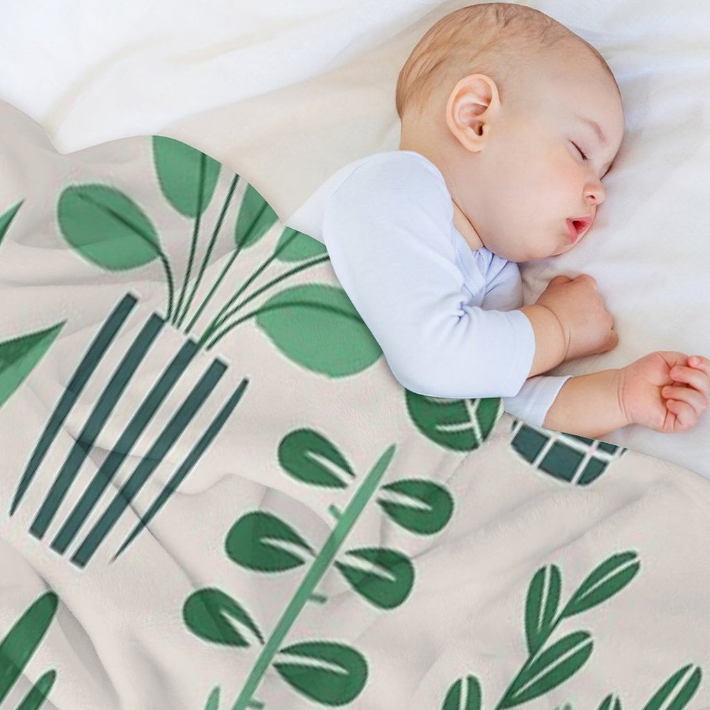Potted Plants Easy Care Throw Blanket