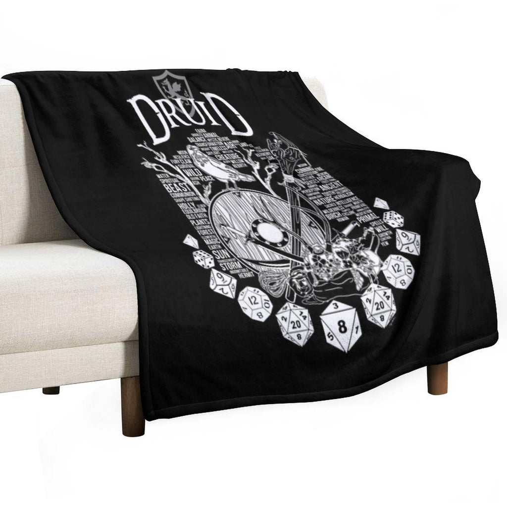 RPG Class Series Druid - White Version Gift-ready Throw Blanket