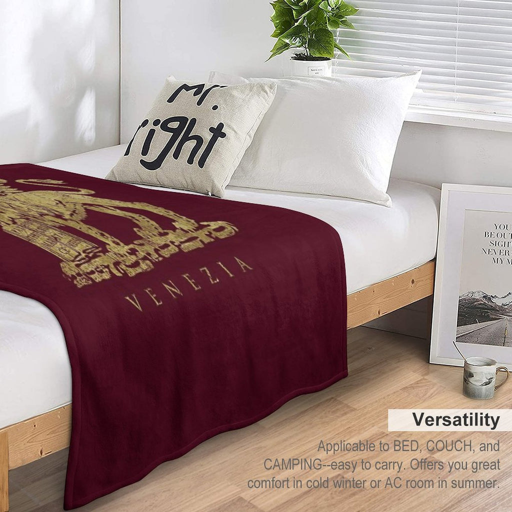 Leone Di San Marco of Venezia - Vintage Gold Versatility Throw Blanket