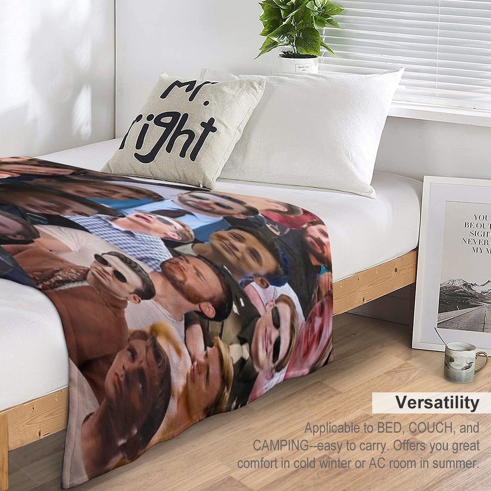 Chris Evans Photo Collage 2 Eco-conscious Throw Blanket