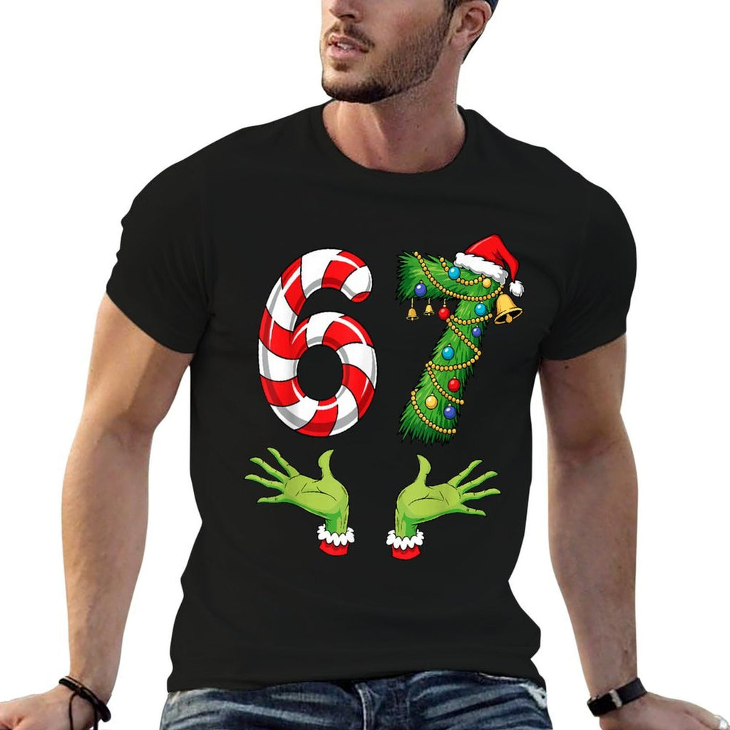 Funny 67 Meme Six Seven 6 7 Matching Christmas 67 Kids Boys  Stretchy T-Shirt