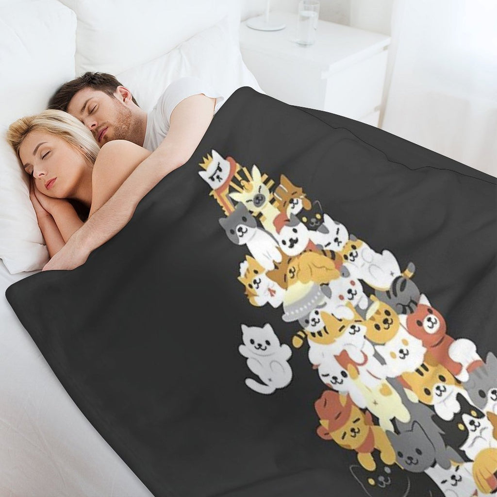 Cat Pile Durable Throw Blanket