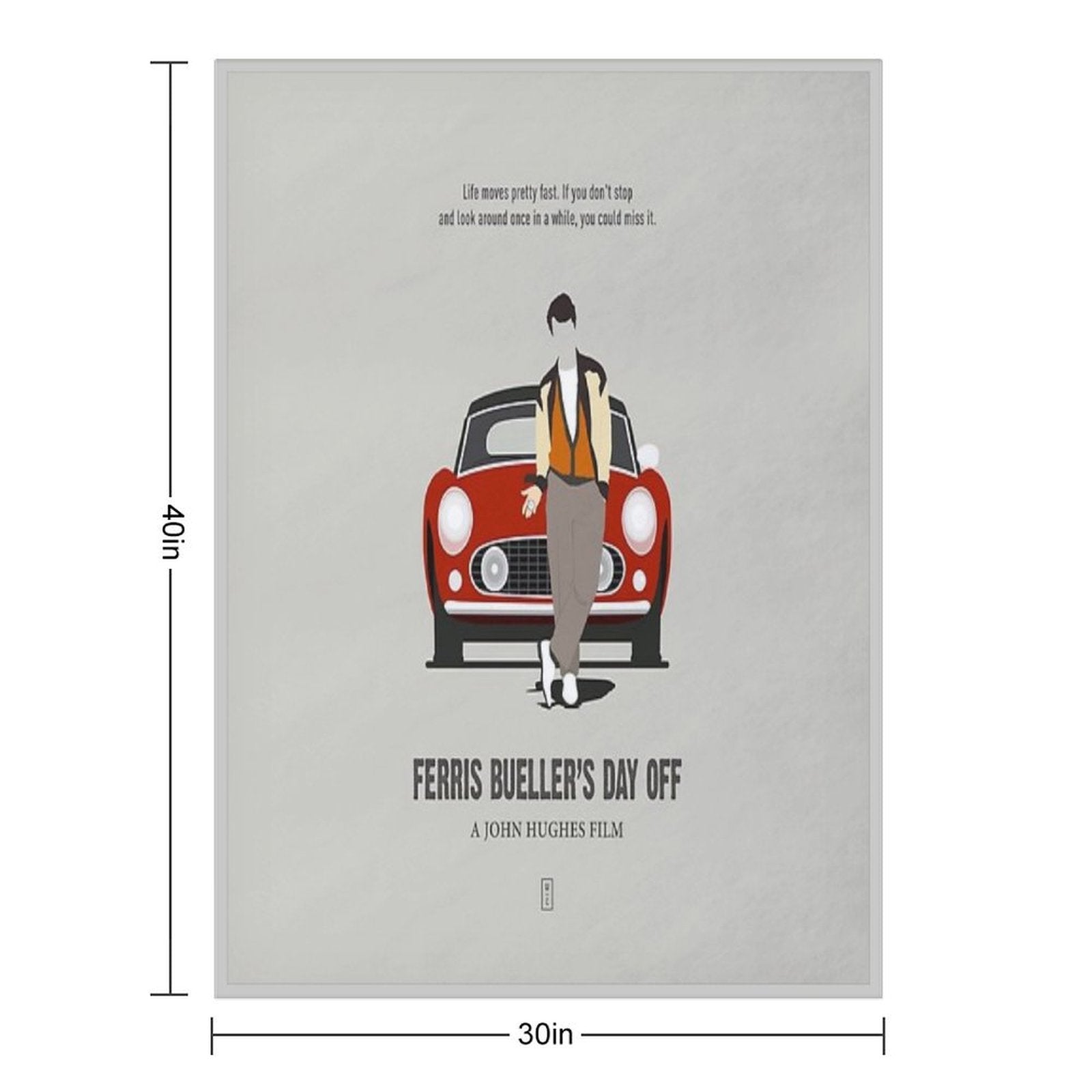 Ferris Bueller's Day Off Sustainable Throw Blanket