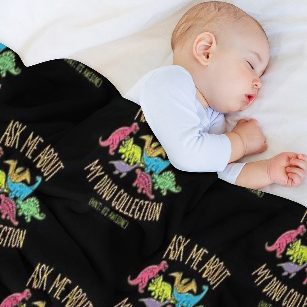 Dino Collection Travel-friendly Throw Blanket