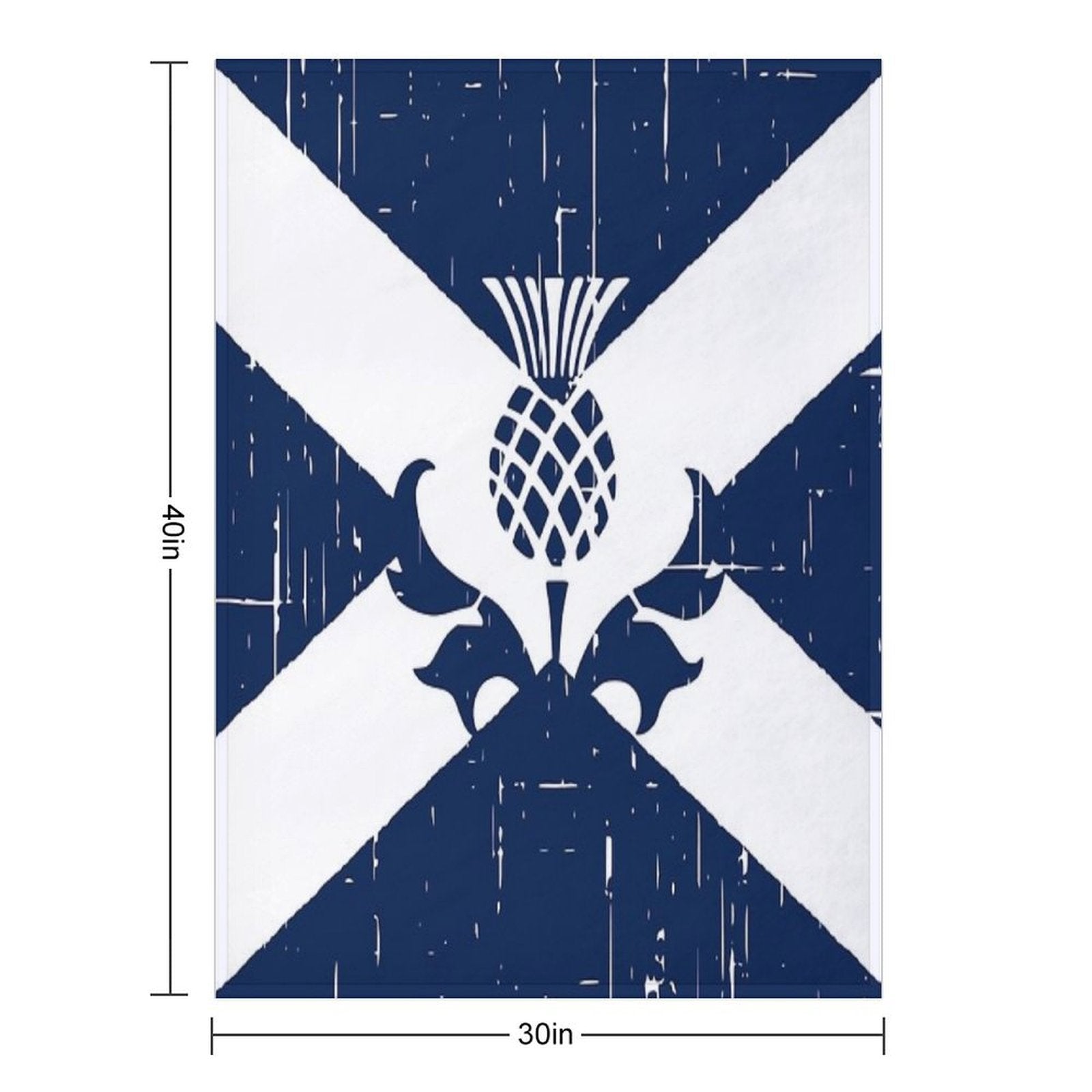 Saltire Scottish Flag And Scottish Thistle Comfort Throw Blanket