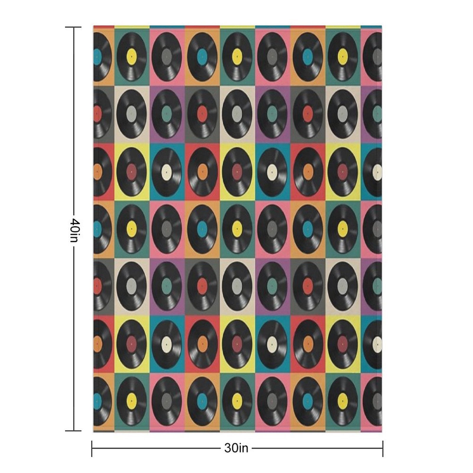 Discjockey Pattern  DJ Music Vinyl Turntables Travel-friendly Throw Blanket