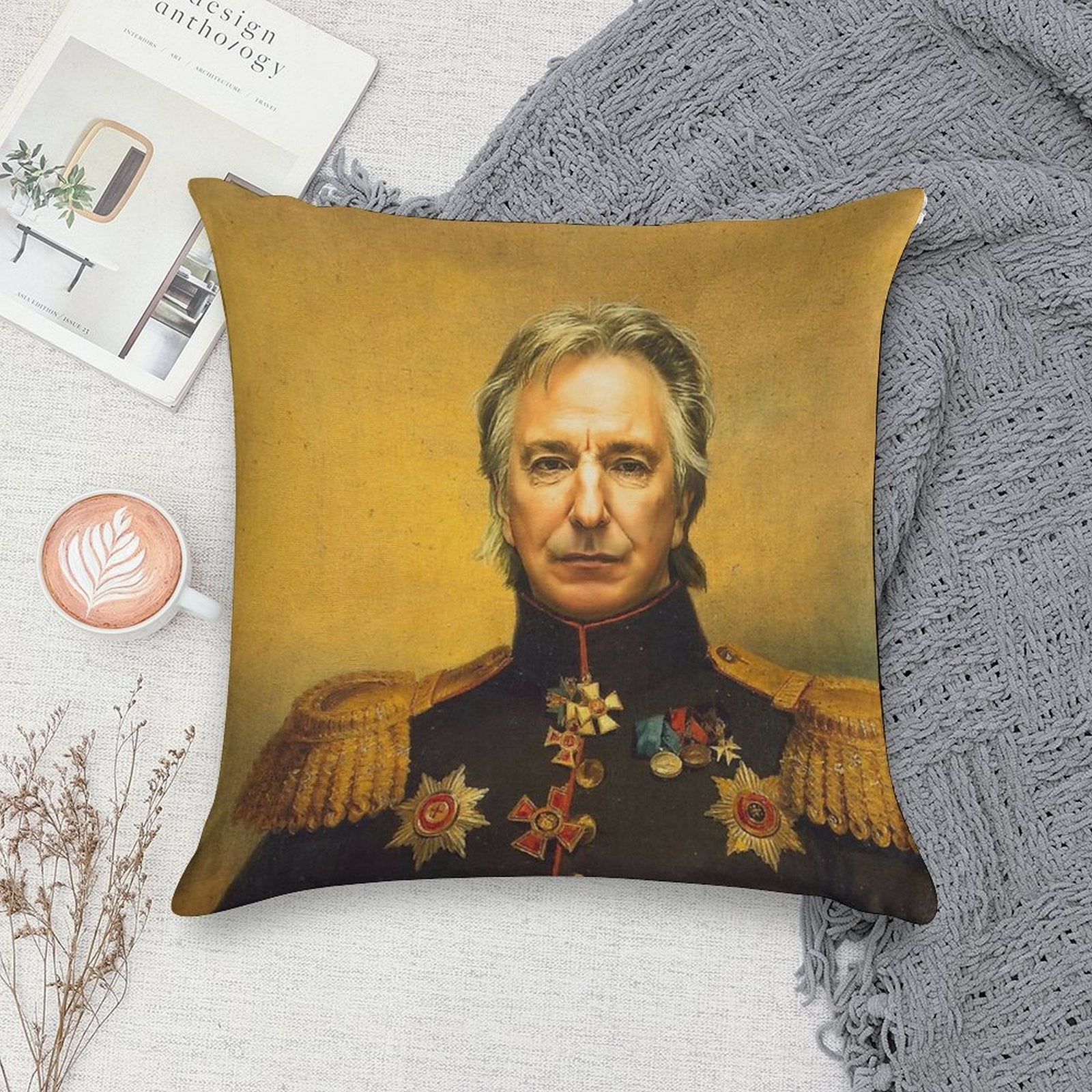 Alan Rickman - Replaceface Soft Style Accent Throw Pillow