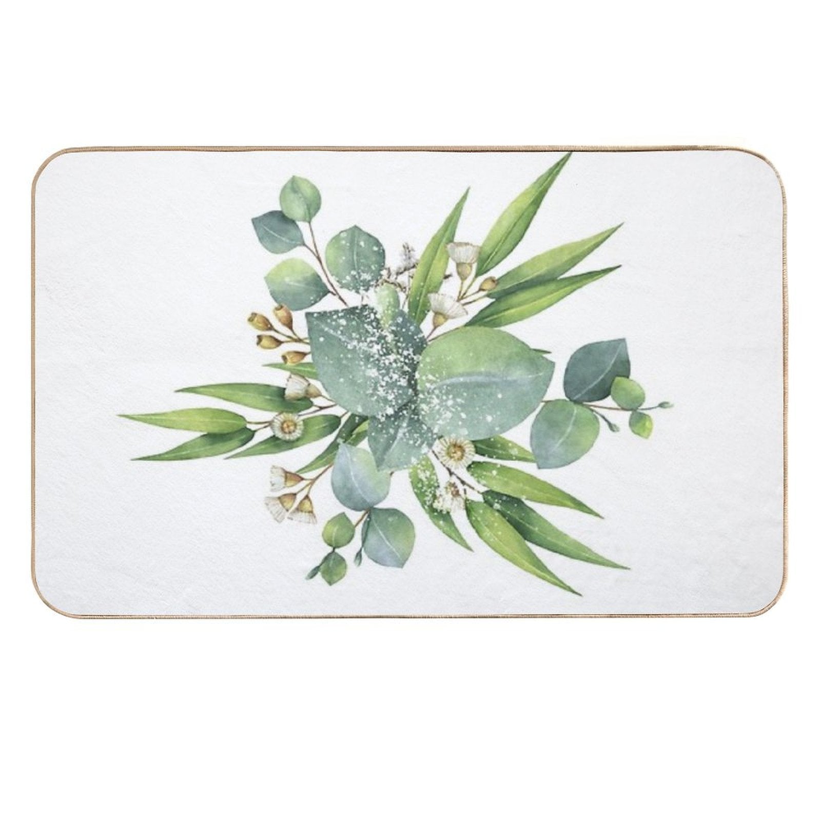 Green Leaves  Pet-Safe Bath Mat