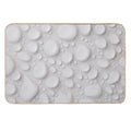 Water Drops, Beads, Rain Drops, Bubbles, White, Clear, Wet, Drenched,  Slip-Resistant Bath Mat