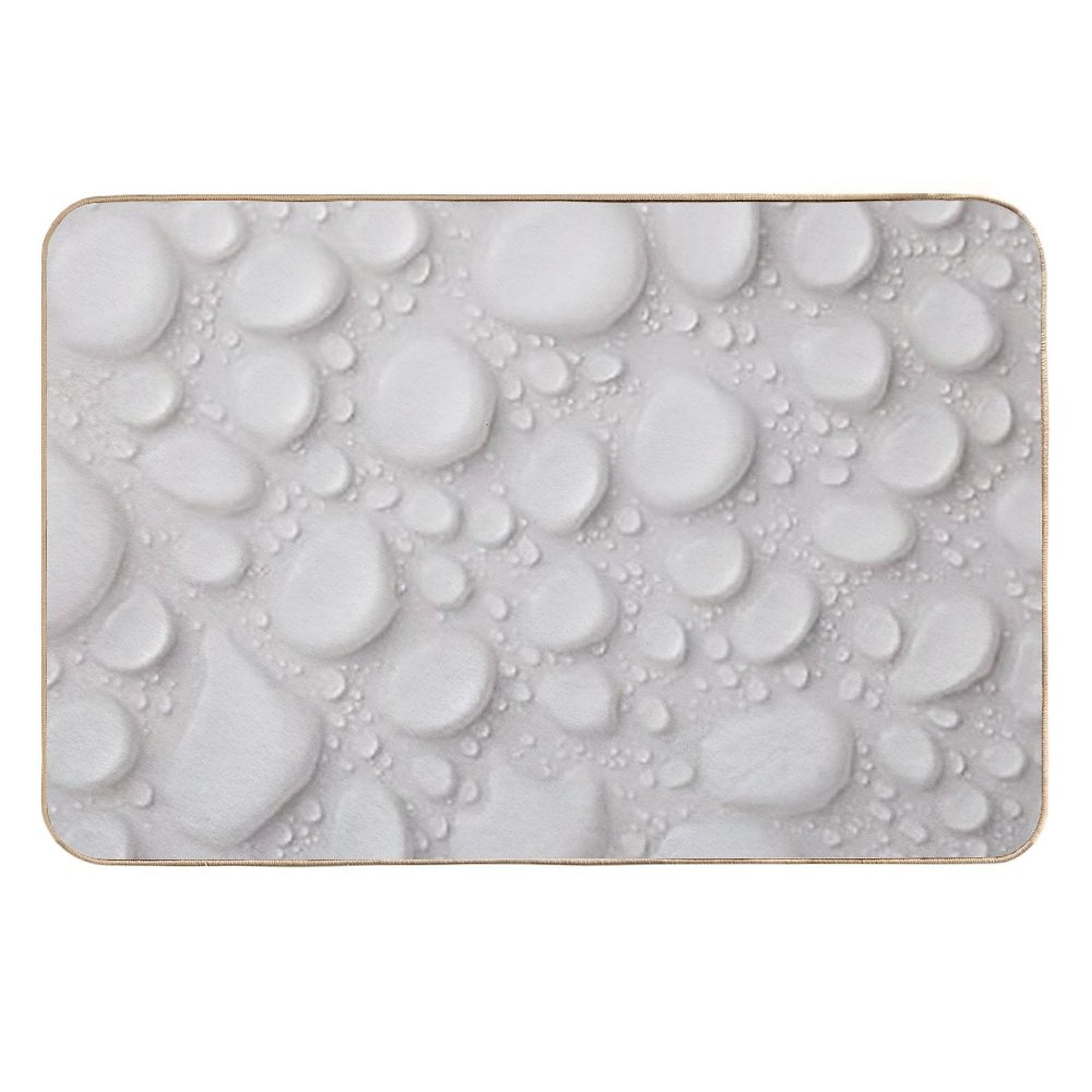 Water Drops, Beads, Rain Drops, Bubbles, White, Clear, Wet, Drenched,  Slip-Resistant Bath Mat