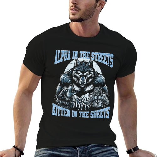 Alpha Series Kitten Sheets Wolf Funny Meme Men Women  Oversized Silhouette T-Shirt