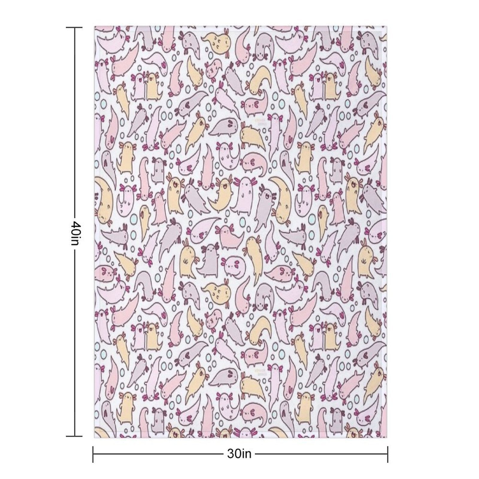 Adorable Axolotls Durable Throw Blanket