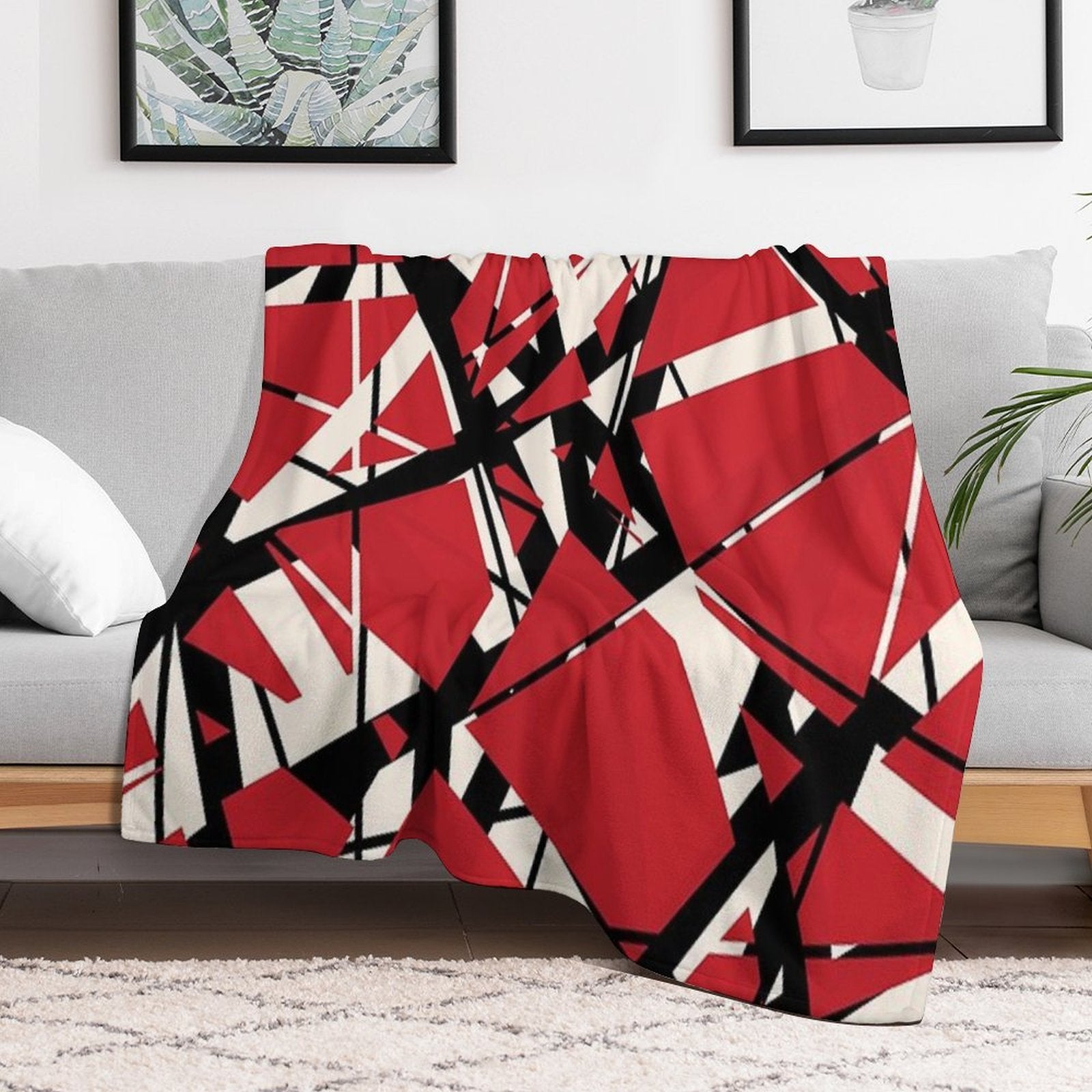 EVH Authentic Stripes Design (red) Multi-functional Throw Blanket