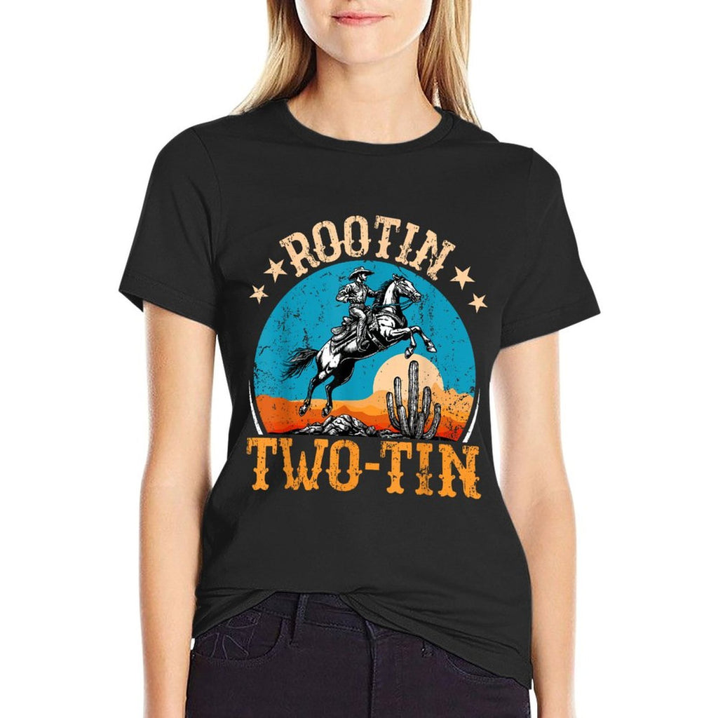 Rootin Two-tin 2nd Birthday 2 Year Old Western Cowboy Bday  Moisture-wicking T-Shirt