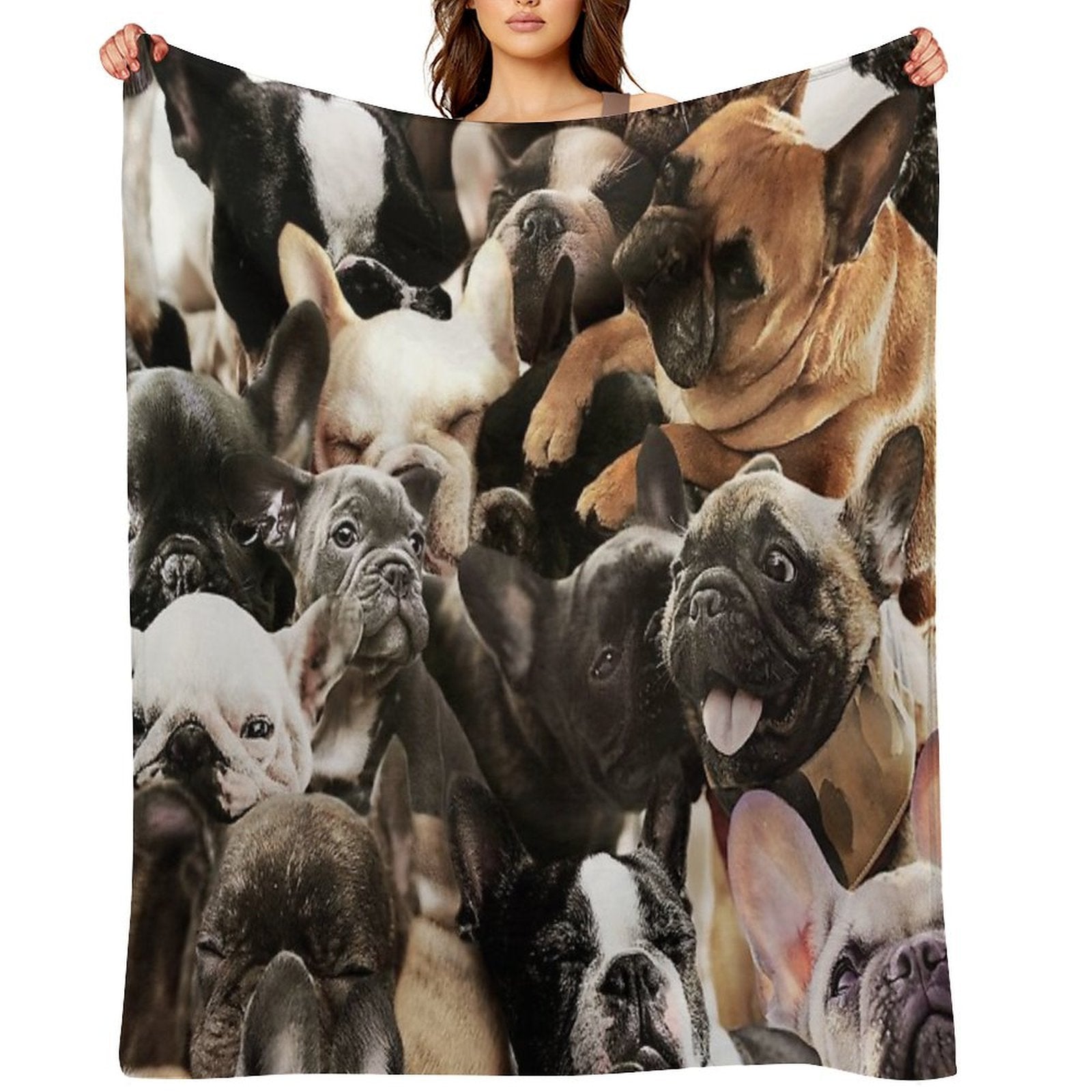 French Bulldogs Gift-ready Throw Blanket