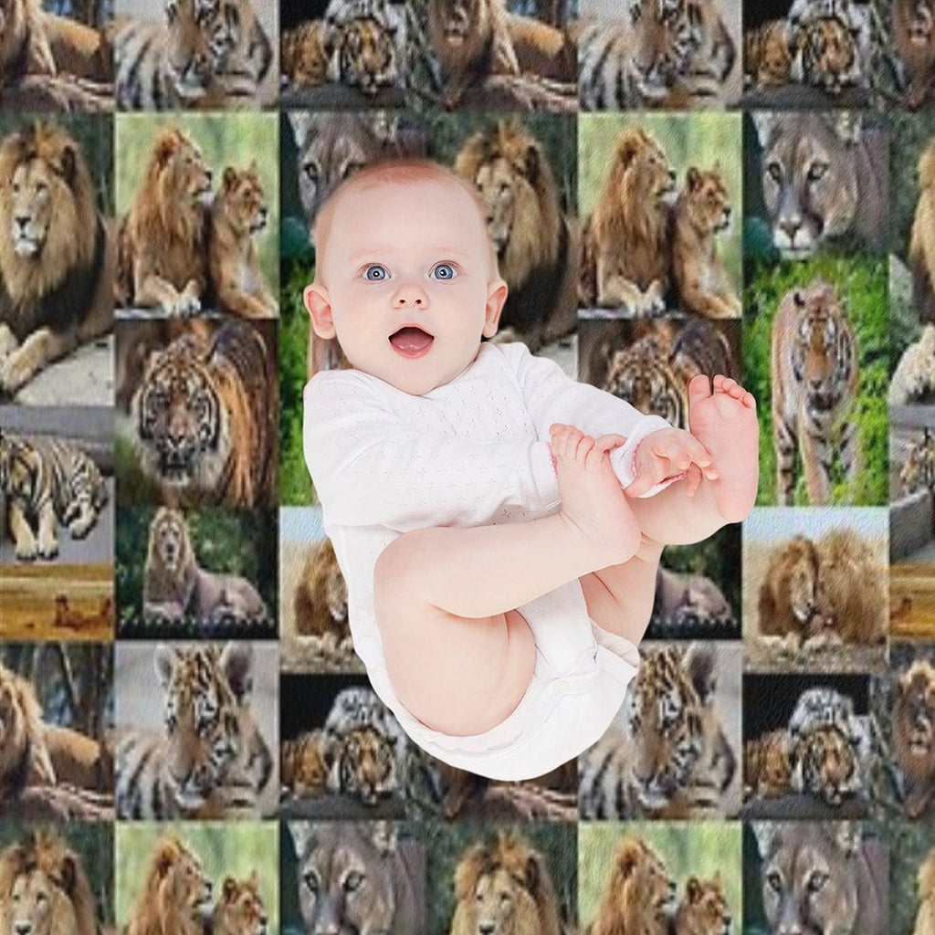 Lions And Tigers Lightweight Throw Blanket