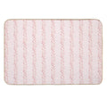 Pastel Floral Tone on Tone Watercolor Stripe Bella Petals in Pink Diamond  Toxin-Free Bath Mat